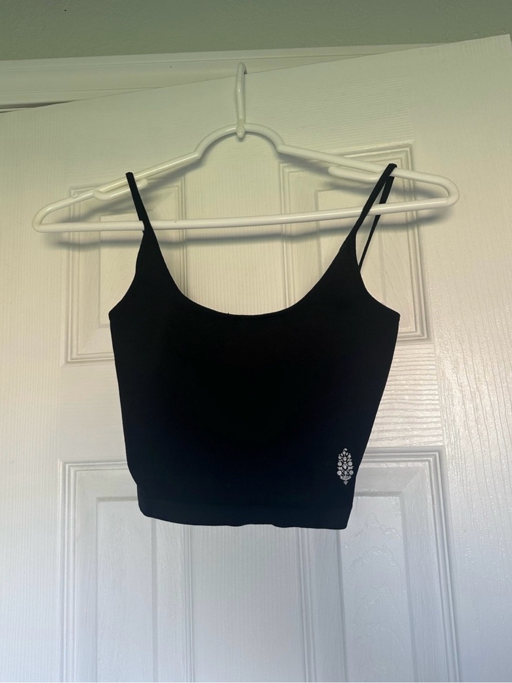 FP Movement by Free People Tighten Up Open Low Back Black Tank Top Size: XS/S